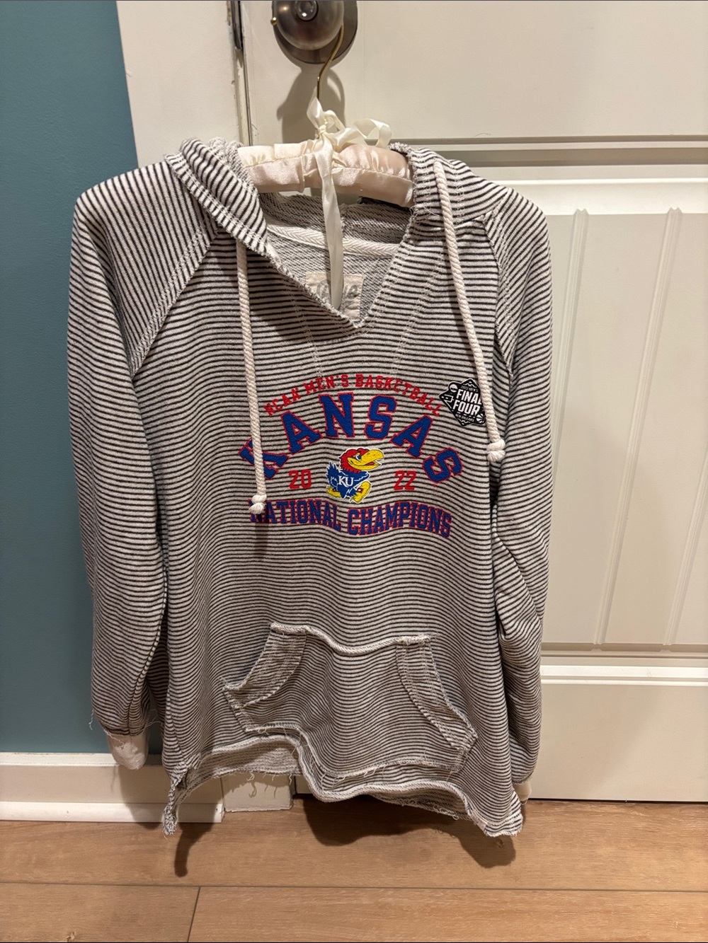 Blue 84 Striped Crewneck with Multicolor Graphic